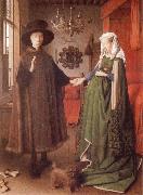 EYCK, Jan van Giovanni Arnolfini and His Wife Giovanna Cenami oil on canvas